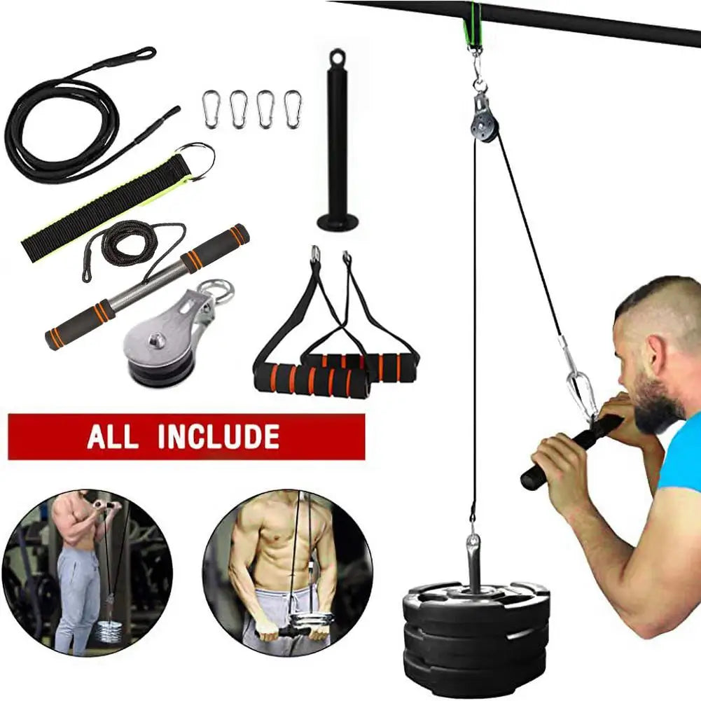 Fitness Pulley Cable System – DIY Forearm & Arm Strength Trainer for Biceps/Triceps Home Gym