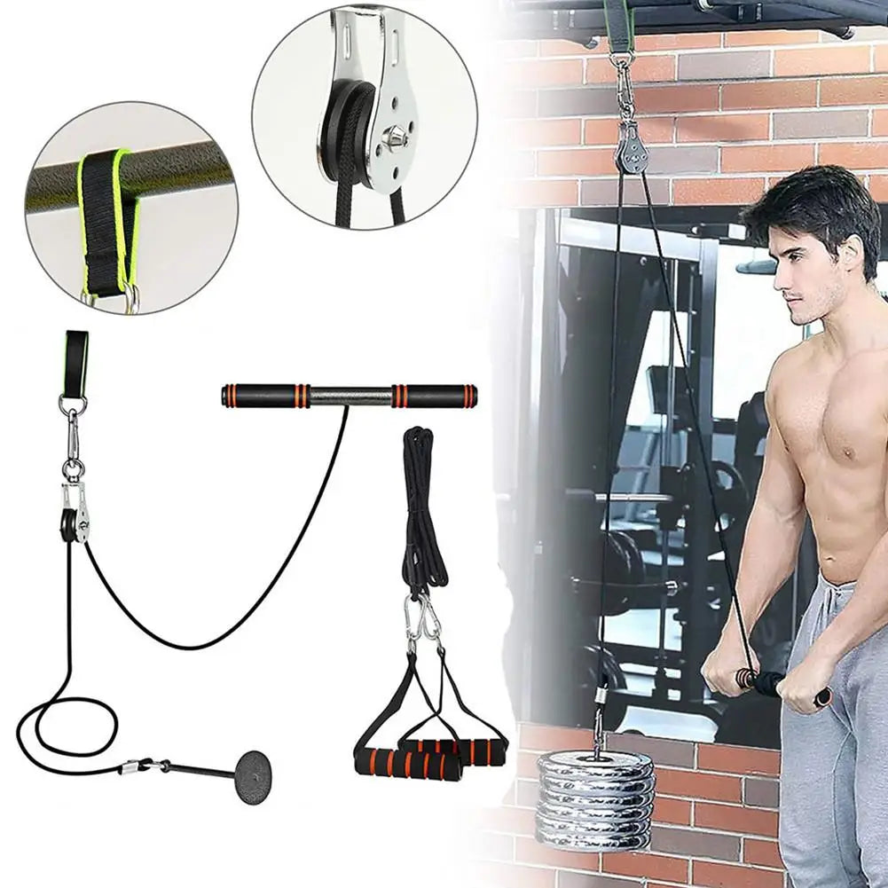 Fitness Pulley Cable System – DIY Forearm & Arm Strength Trainer for Biceps/Triceps Home Gym