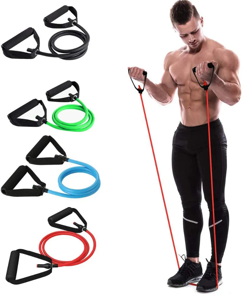 Multifunction Resistance Bands with Handles – Hot Yoga & Gym Muscle Training