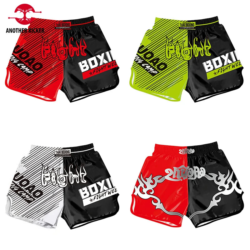 Printing MMA Shorts Kids Adult Muay Thai Shorts Boxing Training Competition Trunks Cheap Sanda Combat Grappling Fighting Pants