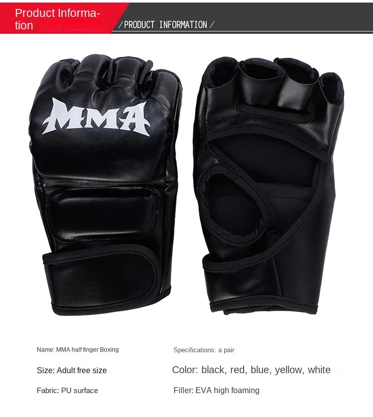 Kick MMA Boxing Gloves for Men Women PU Karate Muay Thai Guantes De Boxeo Free Fight MMA Sanda Training Adults Kids Equipment