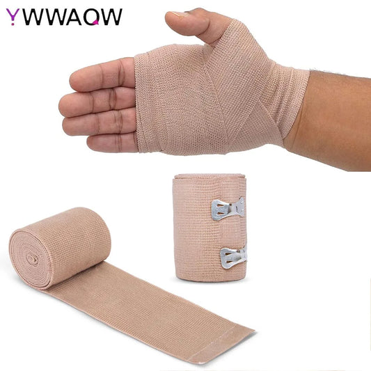 Premium Elastic Compression Bandage Wrap - Latex-Free, Self-Closure, Ideal for Sports & First Aid