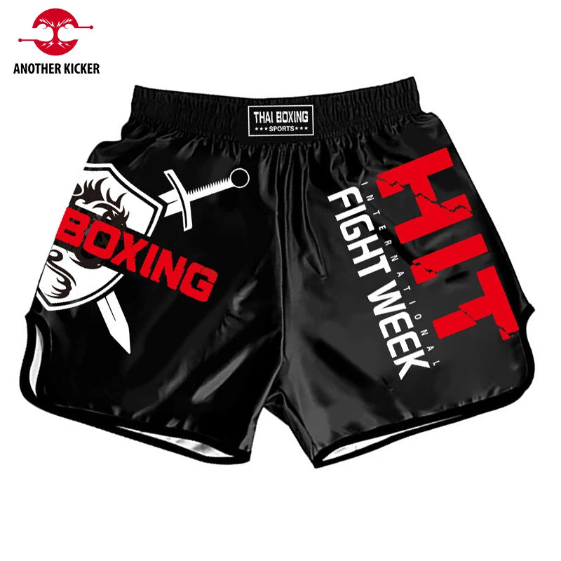 Printing MMA Shorts Kids Adult Muay Thai Shorts Boxing Training Competition Trunks Cheap Sanda Combat Grappling Fighting Pants