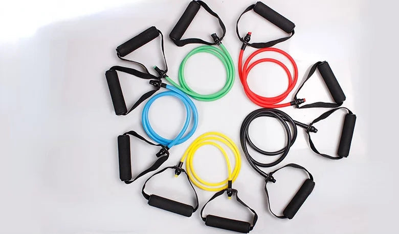 Multifunction Resistance Bands with Handles – Hot Yoga & Gym Muscle Training