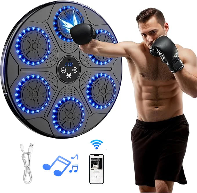 New Music Boxing Machine Smart Bluetooth Wall Mounted Music Boxing Trainer Gym Home Electronic Boxing Target Punching Equipment