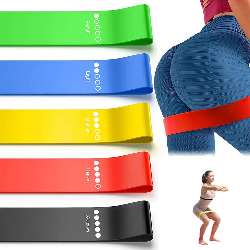 Fitness Elastic Resistance Bands – Home Training, Yoga & Pilates Workout Equipment