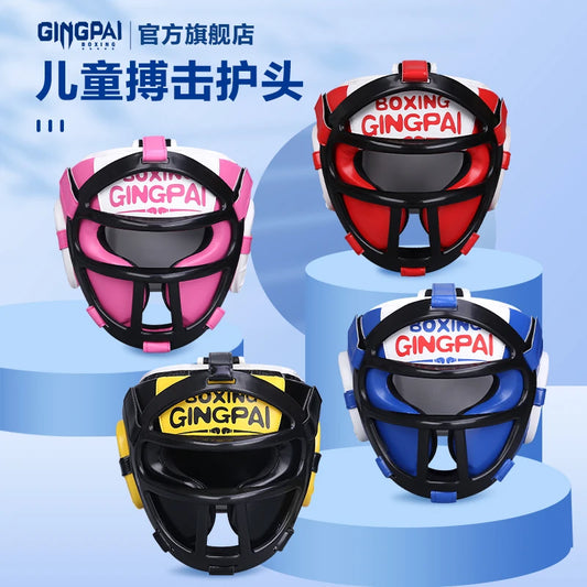 Sanda Boxing Helmet Indoor and Outdoor Practical Competition Boxing Thai Boxing Boy Girl Child Face Protection Thickened Mask