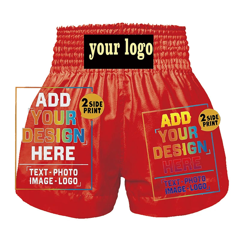 Custom men's and women's sports shorts Boxing training