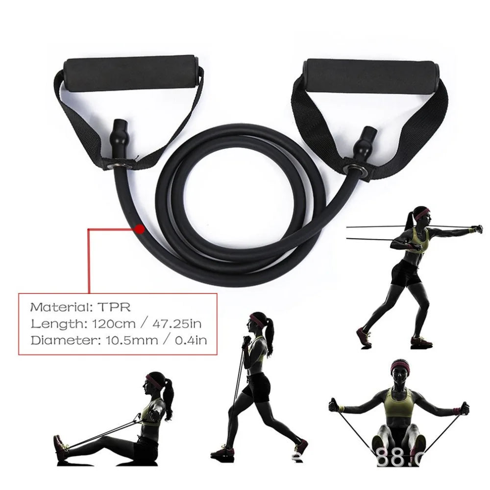 Multifunction Resistance Bands with Handles – Hot Yoga & Gym Muscle Training